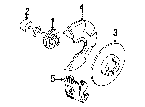 1992 Volkswagen Jetta Front Brakes