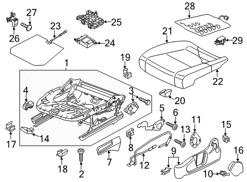 2013 Volkswagen Passat Front Seat Components