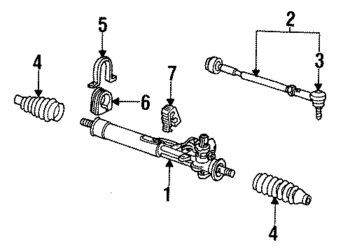 1999 Volkswagen Jetta Steering Column & Wheel, Steering Gear & Linkage