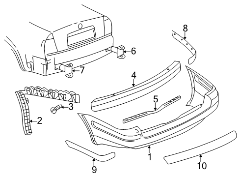 1999 Volkswagen Passat Rear Bumper