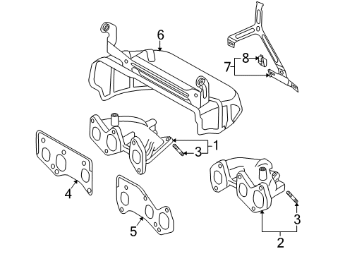 2007 Volkswagen Eos Exhaust Manifold