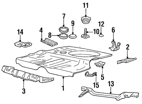 1999 Volkswagen Cabrio Rear Floor & Rails