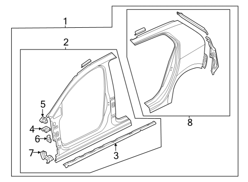 2022 Volkswagen Golf R Aperture Panel, Uniside