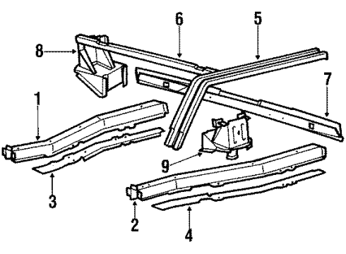 1984 Volkswagen Vanagon Rear Body - Under Body