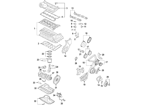 2006 Volkswagen Beetle Timing Chain Diagram for 07K-109-120-A