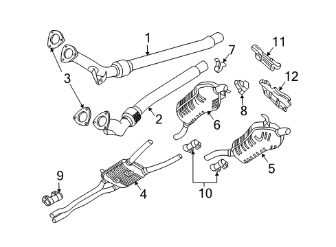 2002 Volkswagen Passat Exhaust Components Diagram 4