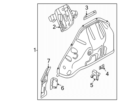 2022 Volkswagen Taos Inner Wheelhouse Diagram for 575-809-852