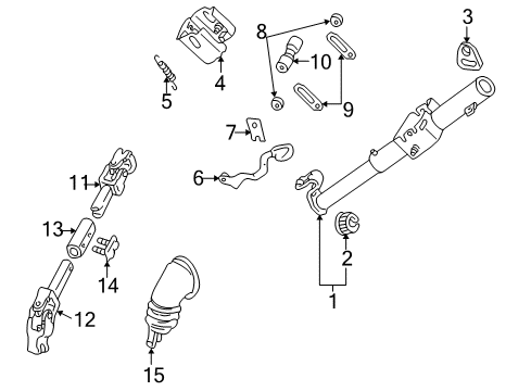 1999 Volkswagen Cabrio Steering Column Assembly