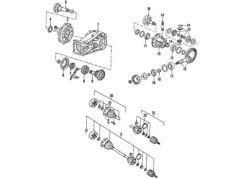 1987 Volkswagen Quantum C.V. Joint Diagram for JZW-498-350-AX