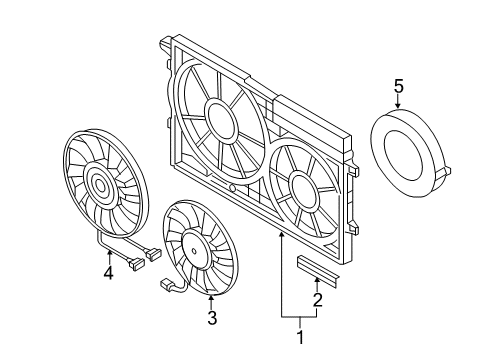 2013 Volkswagen Jetta Cooling System, Radiator, Water Pump, Cooling Fan