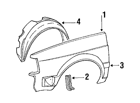 1988 Volkswagen Fox Fender & Components, Exterior Trim
