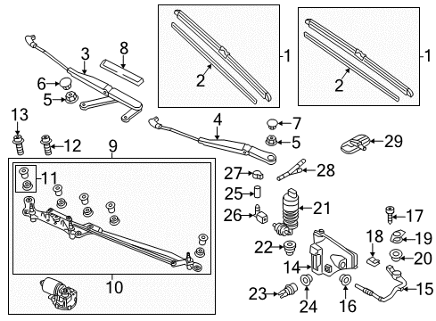 2015 Volkswagen Touareg Wiper & Washer Components