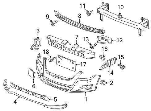 2011 Volkswagen Tiguan Front Bumper
