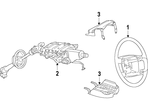 2015 Volkswagen Touareg Steering Column & Wheel, Steering Gear & Linkage