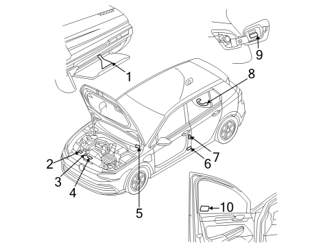 2022 Volkswagen Golf R Information Labels
