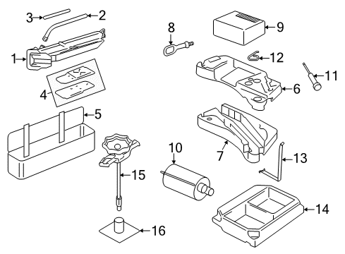2015 Volkswagen Touareg Jack & Components