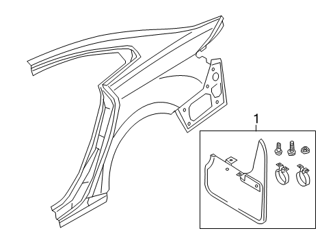 2022 Volkswagen Arteon Exterior Trim - Quarter Panel