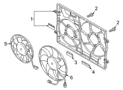 2022 Volkswagen Taos Cooling System, Radiator, Water Pump, Cooling Fan Diagram 2