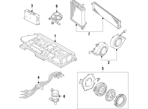 2013 Volkswagen Jetta Hybrid Components, Battery, Cooling System