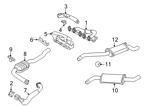 1995 Volkswagen EuroVan Muffler Diagram for 074-253-409-C