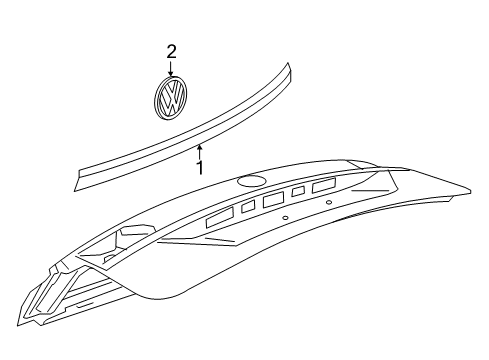 2024 Volkswagen Atlas Exterior Trim - Lift Gate