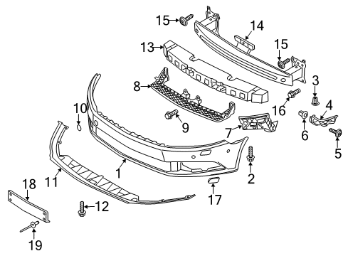 2013 Volkswagen CC Front Bumper