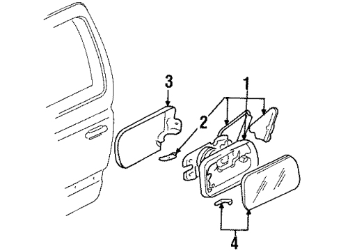 1999 Volkswagen Jetta Outside Mirrors