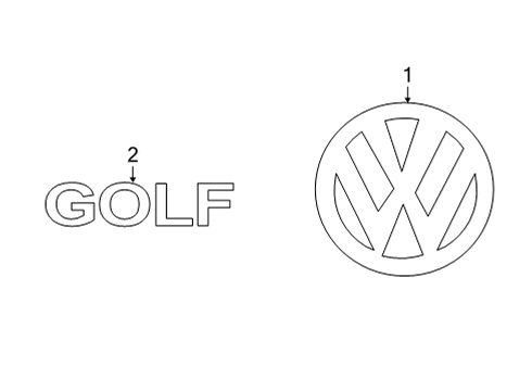 2021 Volkswagen Golf Exterior Trim - Lift Gate