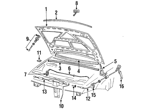 1990 Volkswagen Corrado Hood & Components