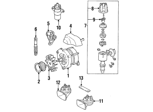1992 Volkswagen Corrado Alternator Diagram for 028-903-025-H