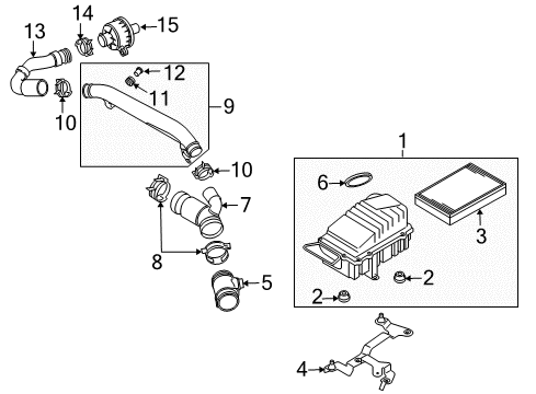 2008 Volkswagen R32 Connector Hose Diagram for 1K0-129-738