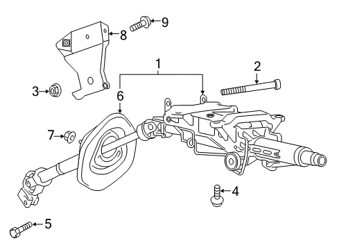 2011 Volkswagen Touareg Steering Column & Wheel, Steering Gear & Linkage Diagram 3