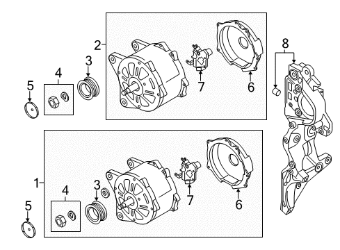 2015 Volkswagen Passat Alternator Diagram for 04L-903-023-A