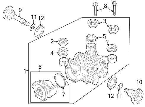 2020 Volkswagen Tiguan Axle & Differential - Rear