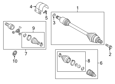 2018 Volkswagen Beetle Drive Axles - Front