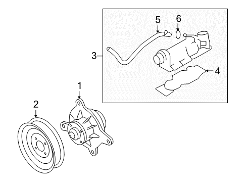 2005 Volkswagen Phaeton Water Pump