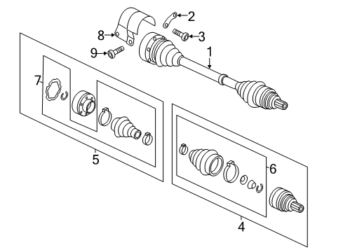 2014 Volkswagen Passat Inner CV Joint Diagram for 5C0-498-103