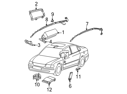 2002 Volkswagen Passat Air Bag Components