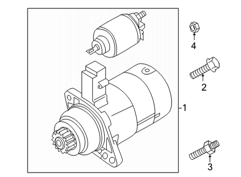 2022 Volkswagen Taos Starter Diagram for 0AM-911-022-C