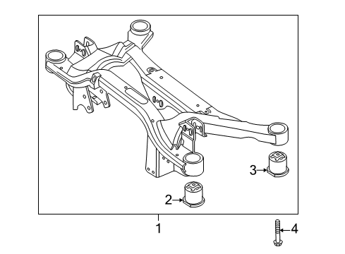 2013 Volkswagen Golf R Suspension Mounting - Rear