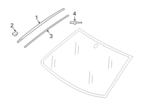 2022 Volkswagen Golf R Exterior Trim - Windshield