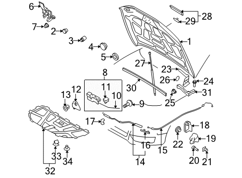 Microswitch Retainer Diagram for 5M0-971-838-A