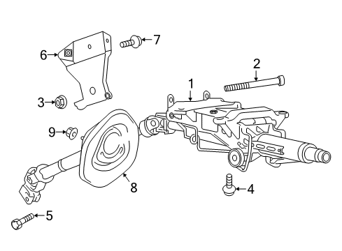2016 Volkswagen Touareg Steering Column & Wheel, Steering Gear & Linkage