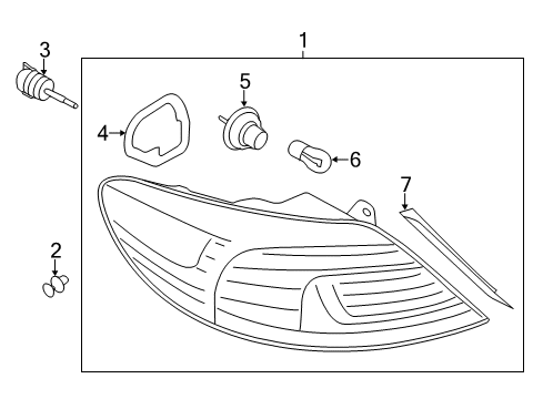 2015 Volkswagen CC Tail Lamp Assembly Diagram for 3C8-945-207-AE