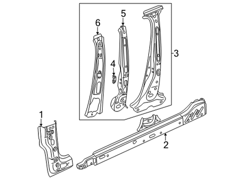 2024 Volkswagen GTI Center Pillar, Hinge Pillar, Rocker