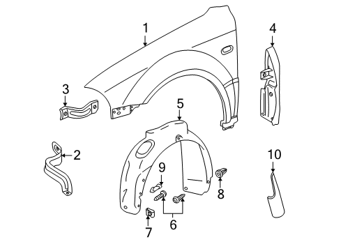 2002 Volkswagen Passat Fender & Components