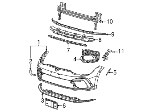 2024 Volkswagen GTI Bumper & Components - Front