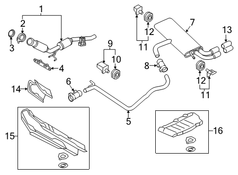 2015 Volkswagen Golf Exhaust Components Diagram 2