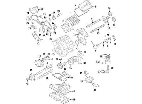 2002 Volkswagen Passat Engine Parts, Mounts, Cylinder Head & Valves, Camshaft & Timing, Oil Pan, Oil Pump, Crankshaft & Bearings, Pistons, Rings & Bearings, Variable Valve Timing