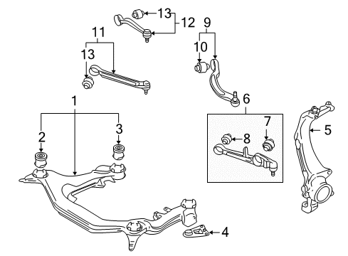 2002 Volkswagen Passat Front Suspension Components, Lower Control Arm, Stabilizer Bar